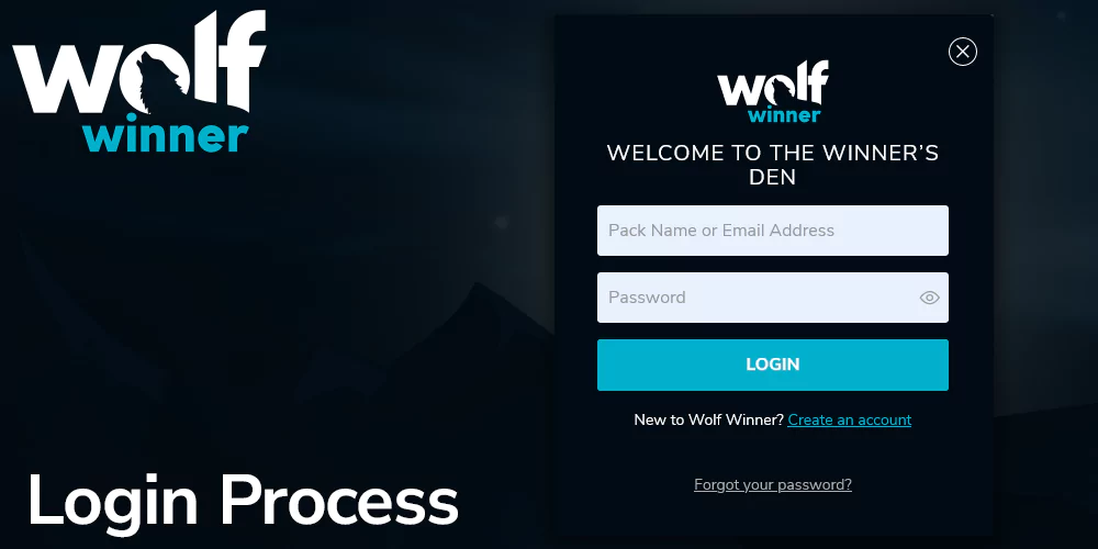 wolf winner login procedure